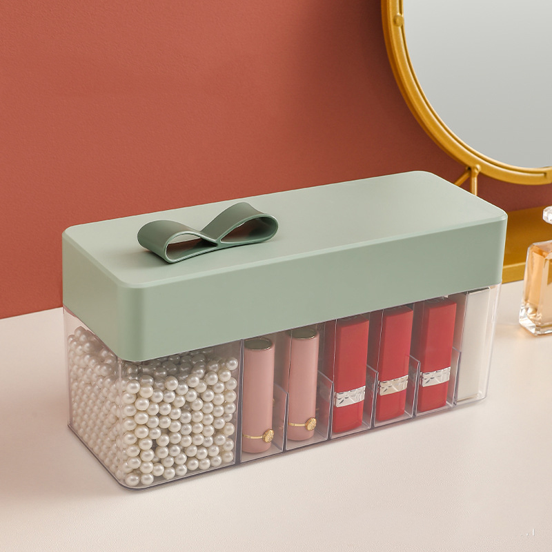 Valentine's Day gift lipstick storage box table top goods cosmetic storage box lip gloss multi grid arrangement rack