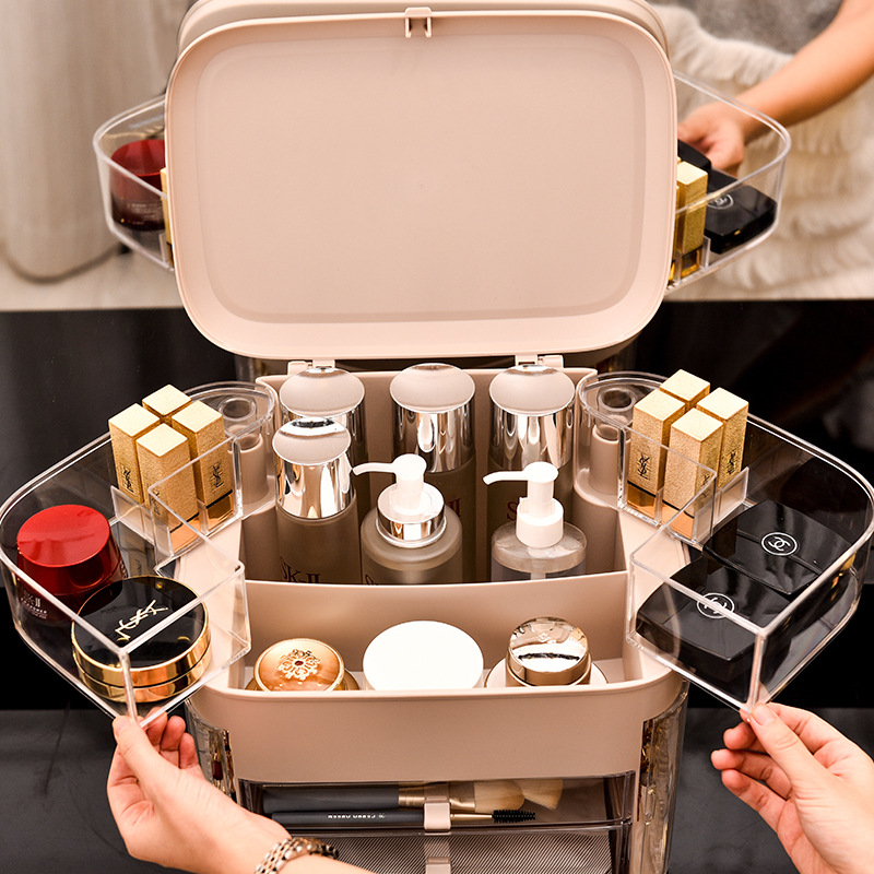 Manufacturer Ningbo Home accessories 360 Degree Rotating Adjustable Makeup Organizer ABS Makeup storage box Makeup Organizer