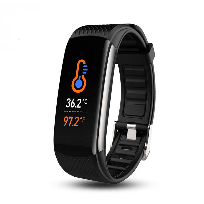 2021 New Body Temperature IP67 Waterproof Heart Rate Monitor Smartband Wristband Fitness Health Tracker Smart Bracelet Watch