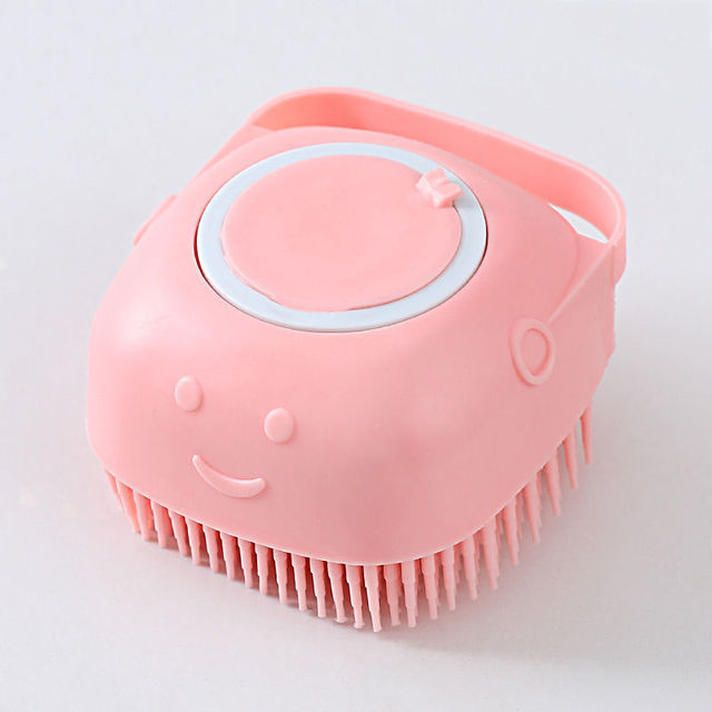 Baby silicone bath brush bath home massage shampoo multifunctional brush round baby shower brush