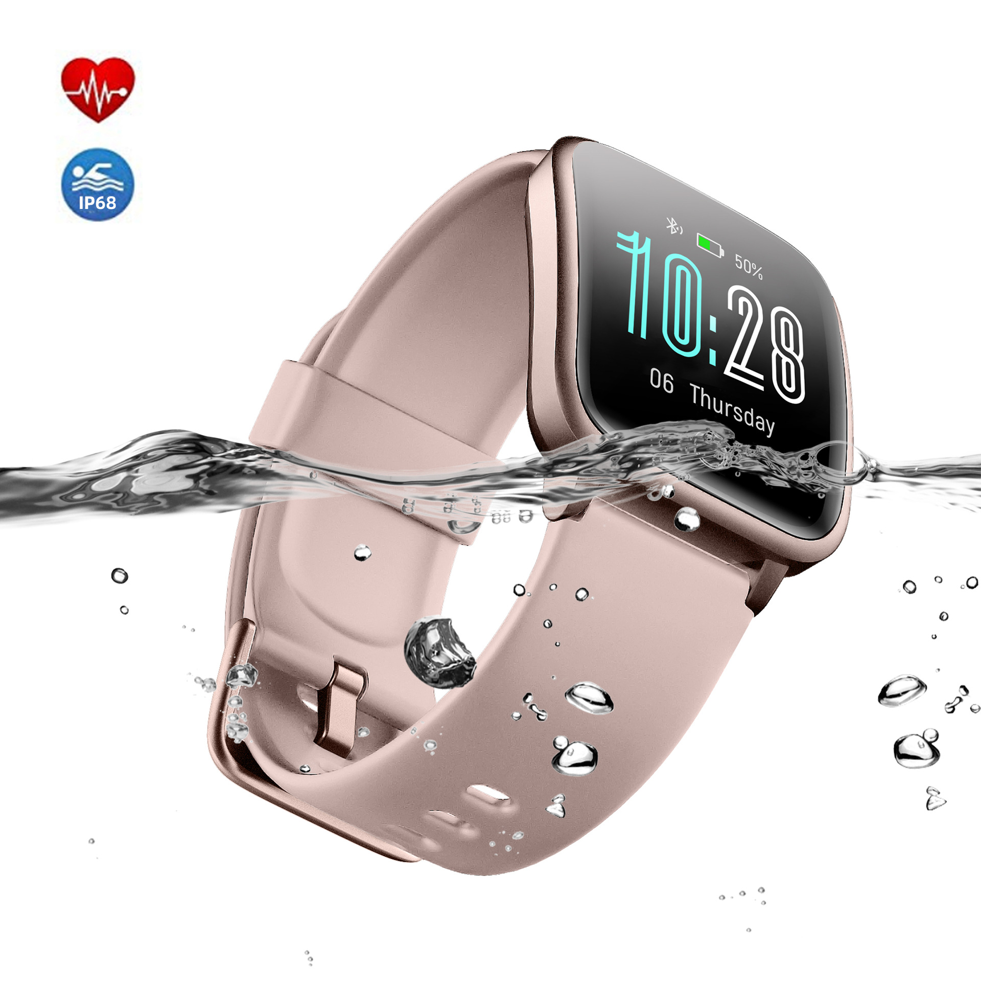 ID205S Aidu Technology New 1.3-inch Color Screen Heart Rate Waterproof Smart Fashion Sports Health Smart Watch