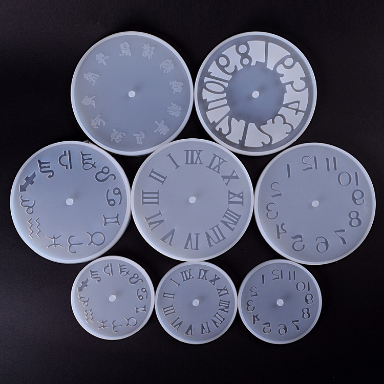 Ramadan Eid Silicone Mold Clock For Jewelry 10/15cm Small And Big Size Clock Resin Silicone Mould Handmade Tool DIY Epoxy Resin Molds