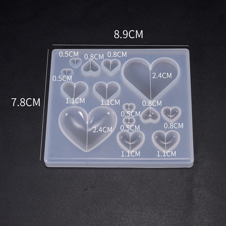 1 piece crystal epoxy mold, candy mold, love candy, heart-shaped patch decoration, epoxy resin mold