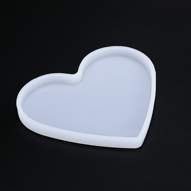Silicone mold heart-shaped coaster jewelry making tools resin jewelry UV epoxy embossing DIY crafts