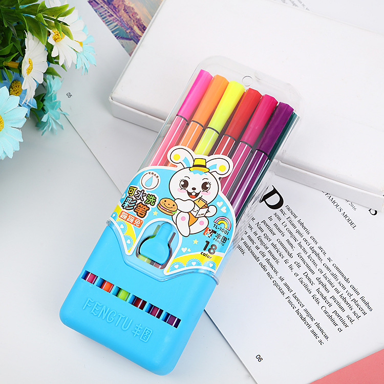 Children's （12-36） colors Colorful Brushes Paintings Stationery Watercolor Pen Wholesale Creative Stationery