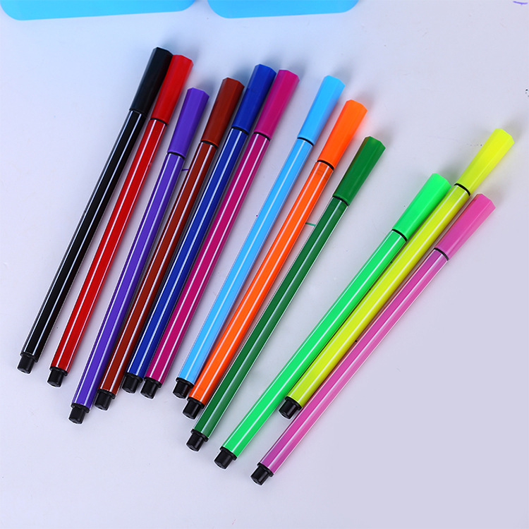 Creative flat box children's drawing pen wen hui 12/18/24 color washable watercolor pen