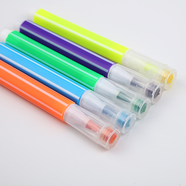 Customized school office stationery (12-36 colors ）highlighters in bulk logo fluorescent marker pen