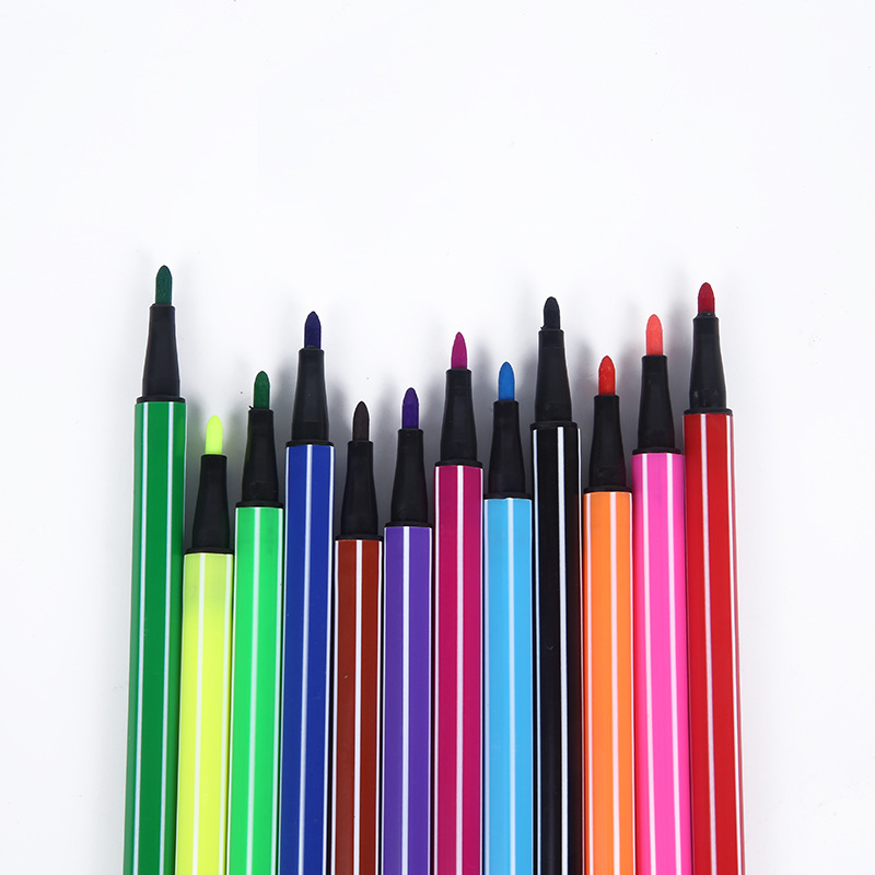 Custom soft head water color pen 12-36 color pen suit children color painting pen can be washed