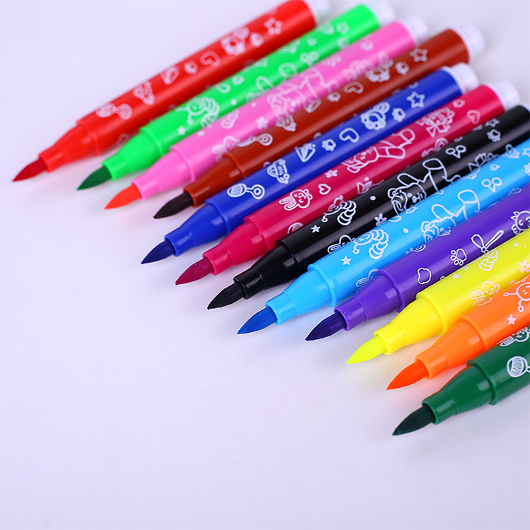 Cartoon Soft Head Student Art Painting Watercolor Pen Washable Color Pen Children Brush（12-36colors）