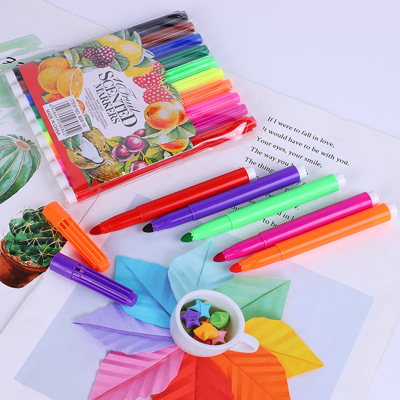 Double color watercolor pen for children(12colors）