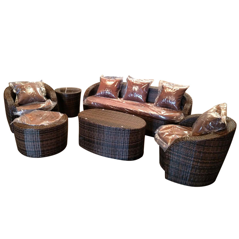 Modern Outdoor wicker woven furniture PE rattan modular lounge sofa