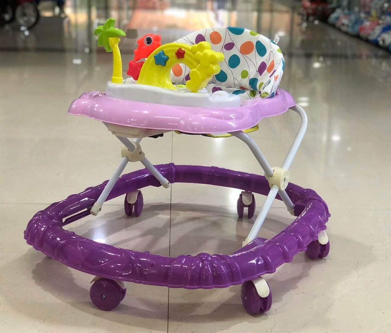 Cheap new design cartoon baby walker 360 degree with handle high quality and environmental friendly