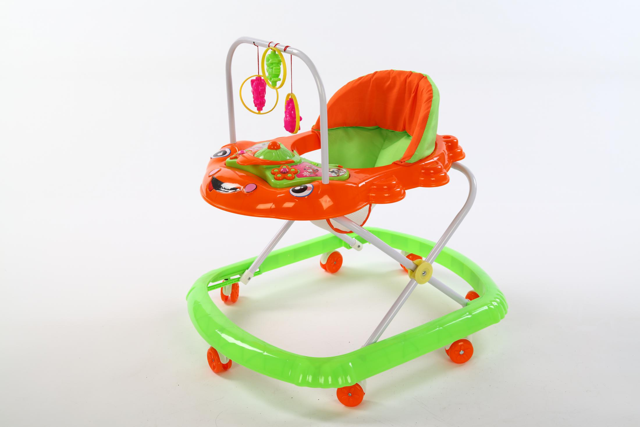 Zhorya 8 wheels adjustable height wholesale simple baby walker round