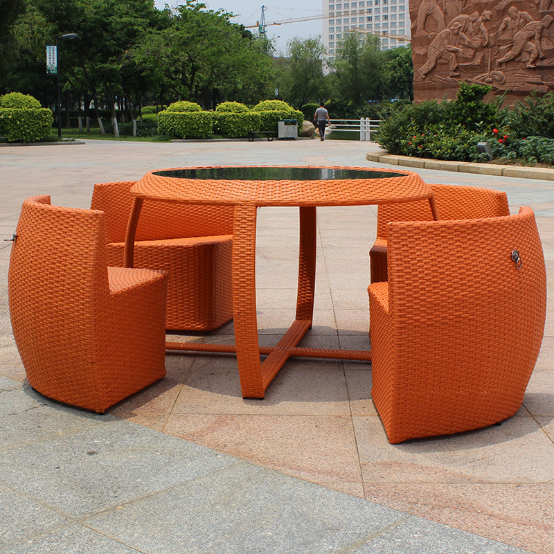 Outdoor outdoor outdoor leisure balcony coffee shop furniture can receive furniture
