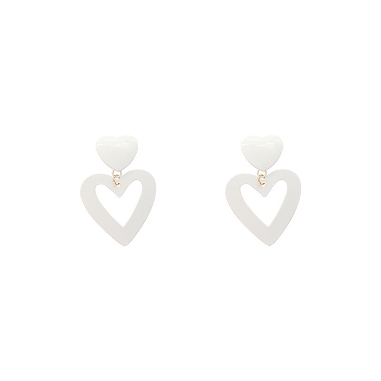 Summer small pure and fresh love ear stud South Korea INSTAGRAM net red girl simple earrings design temperament ear accessories