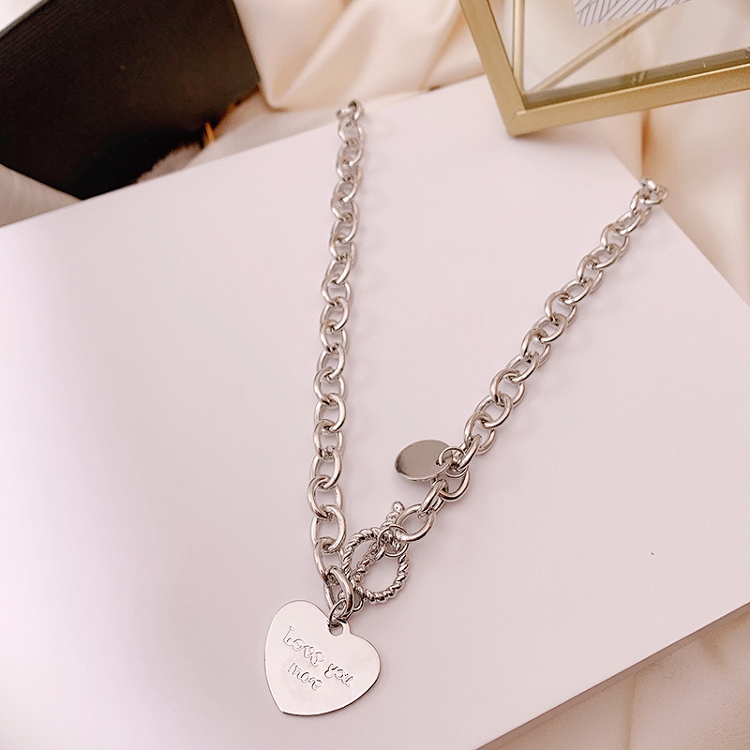 Clavicle chain INSTAGRAM personality letters LOVE LOVE pendant necklace female hip hop chain neck chain accessories 