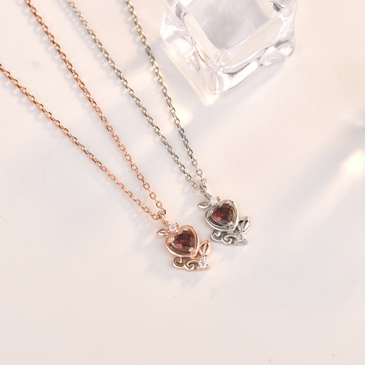 S925 Sterling silver Snow White Necklace Female cartoon joint temperament clavicle chain 2021 Valentine's Day gift