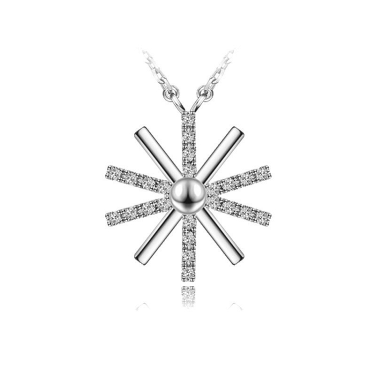 Jewelry S925 sterling silver sunflower necklace female clavicle chain