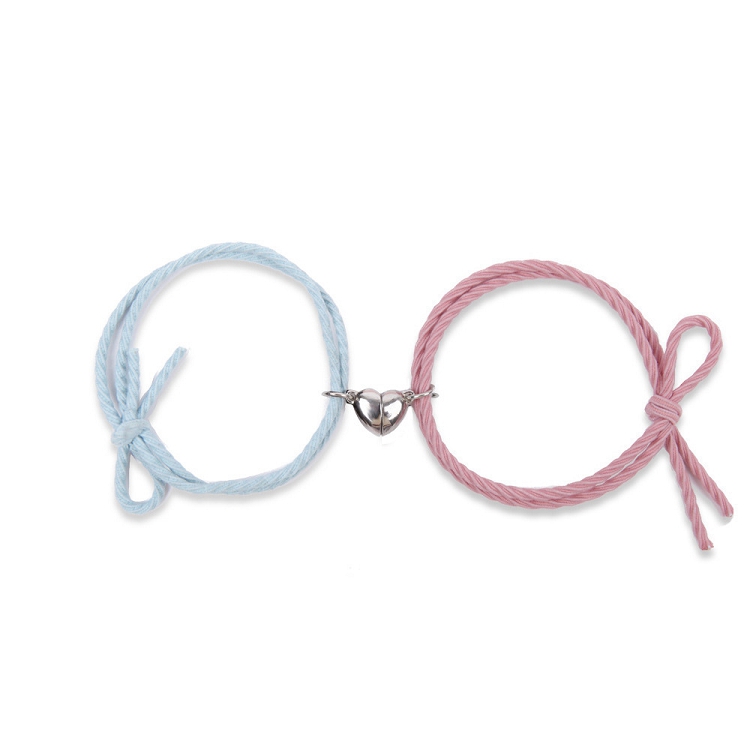 Aliexpress new pair of two and a half heart magnet bracelet pendant Couple bracelet Lovers Friendship bracelet gift ?