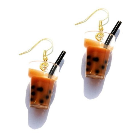 Aliexpress's new resin titrated lovely girl gift earring coffee drink is an interesting mainstream bottled jar ?