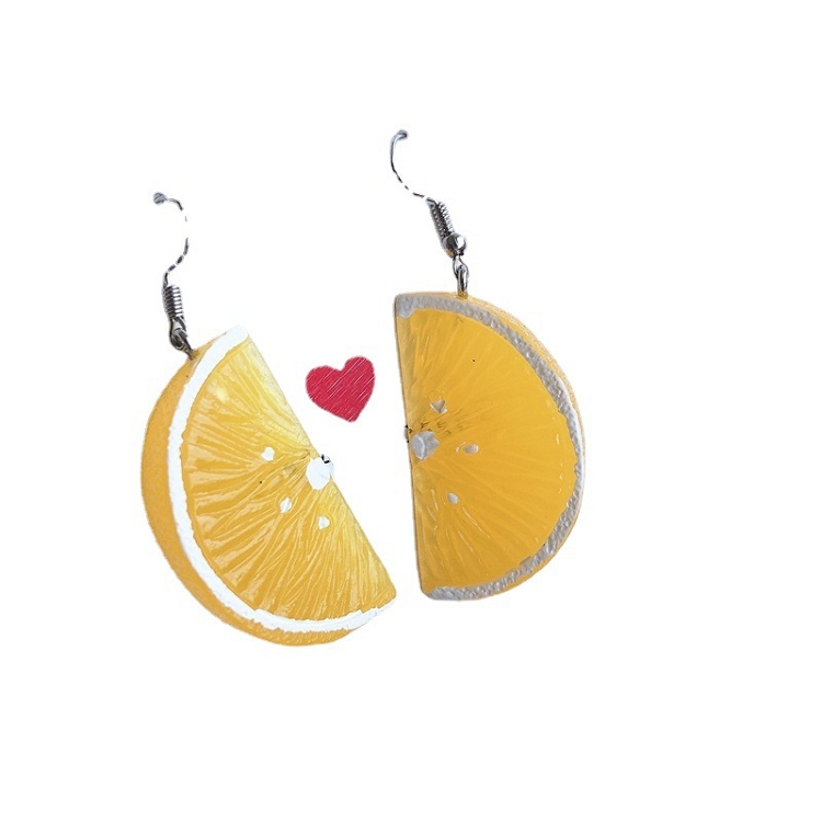 Aliexpress's new Christmas lemon trend resin lovely unusual earrings pendant fashion fruit earrings ?