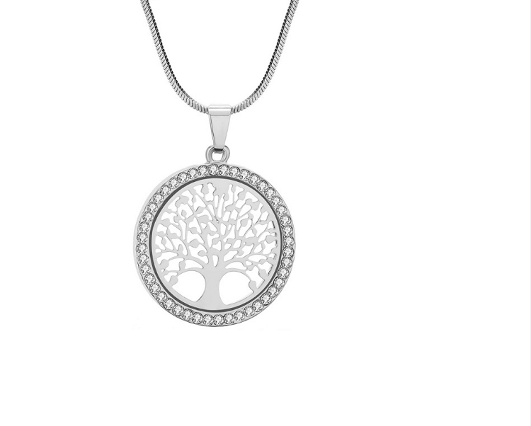 2021 Amazon new round tree of Life necklace bracelet European and American best-selling hollow diamond pendant a generation of hair ?