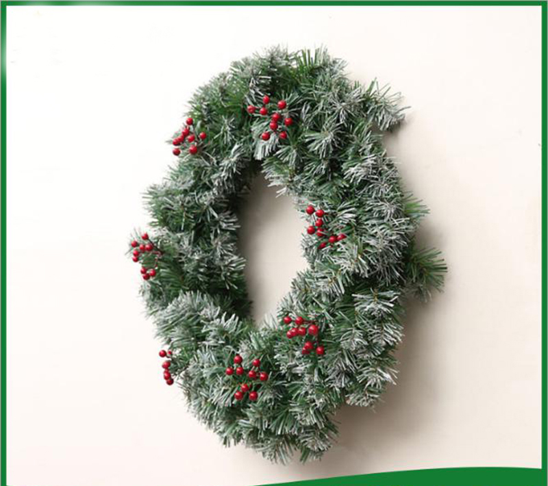 Artificial Green Multi Colour Xmas Wreath Rings Christmas Pine Wreath