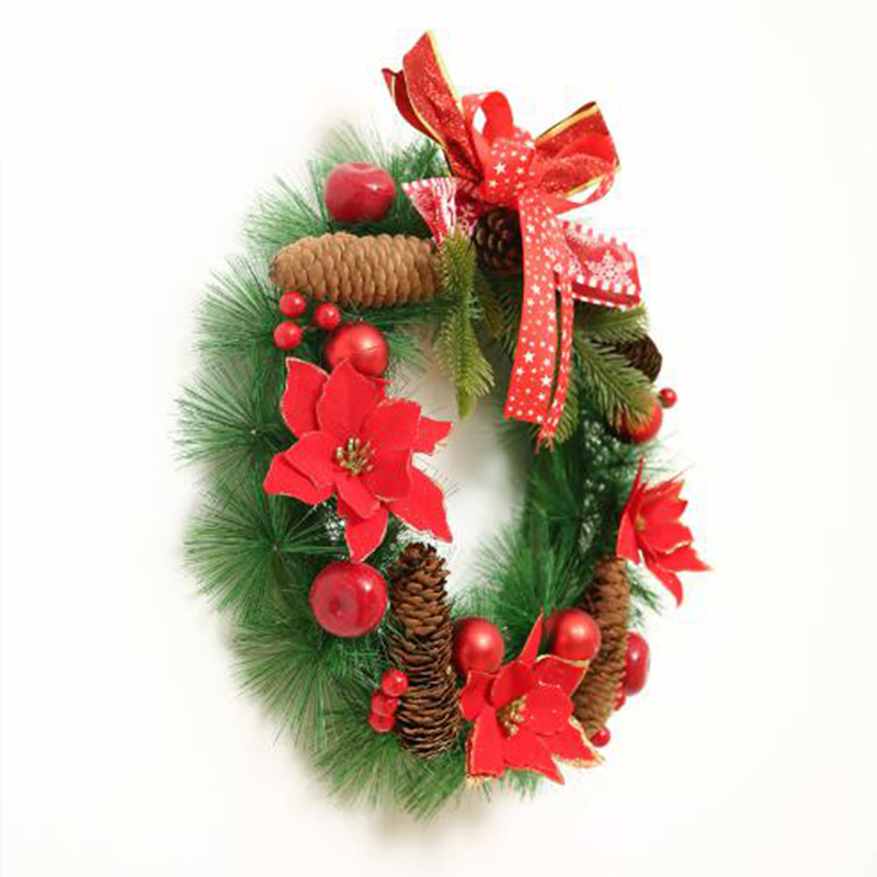 Artificial Christmas Wreath for door Decorations wholesale outdoor PVC christmas garland