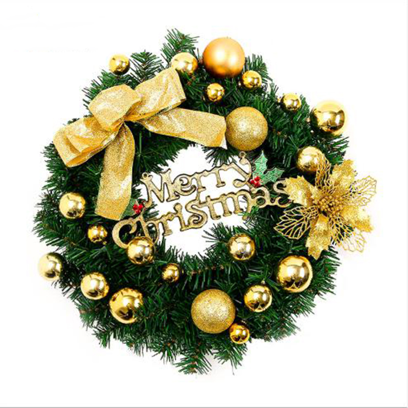Christmas Hanging Decoration Christmas Flower Hoop Wreath Home Outdoor Decorating