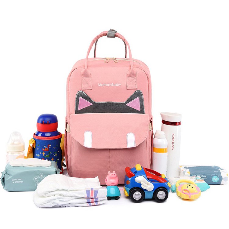 News Arrival Cartoon Mommy Bag Outdoor Backpack Baby Diapers Bag Light Weight