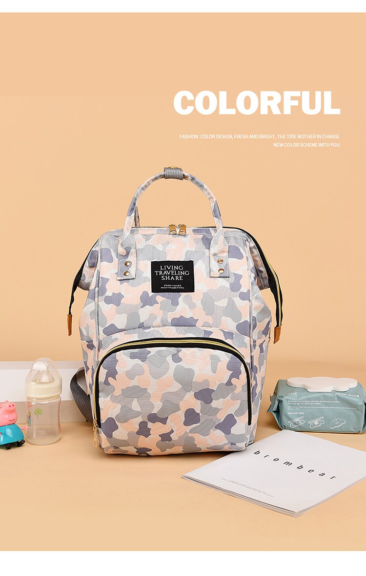 Black/Mint Green/Pink/Rose Gold Diaper Backpack Bag