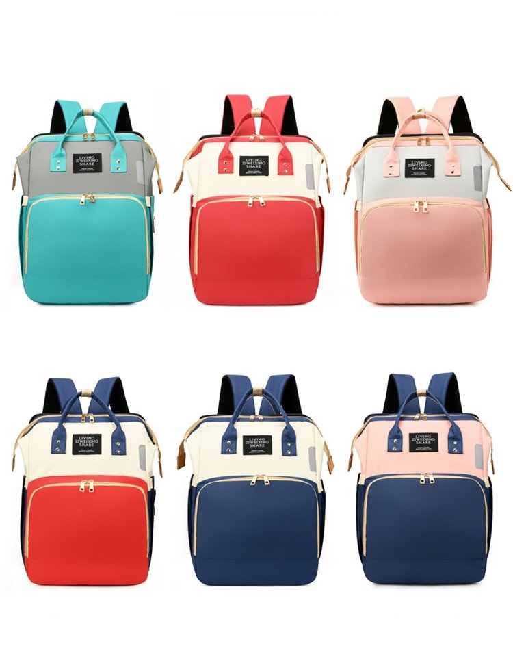 Nylon Multifunctional Mummy Travel Backpack Convenient Waterproof Nappy Diaper Bags Insulation Design