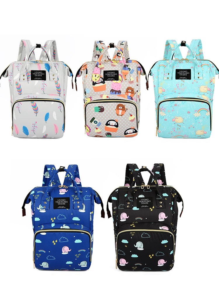 In stock VK Baby multifunctional mother diaper organizer Nappy bag backpack with custom logo changing pad bottle warmer sets