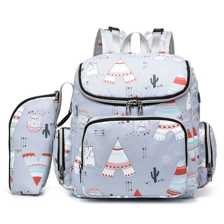 Mother bag Mother and child go out backpacking walk two-shoulder baby diaper bag
