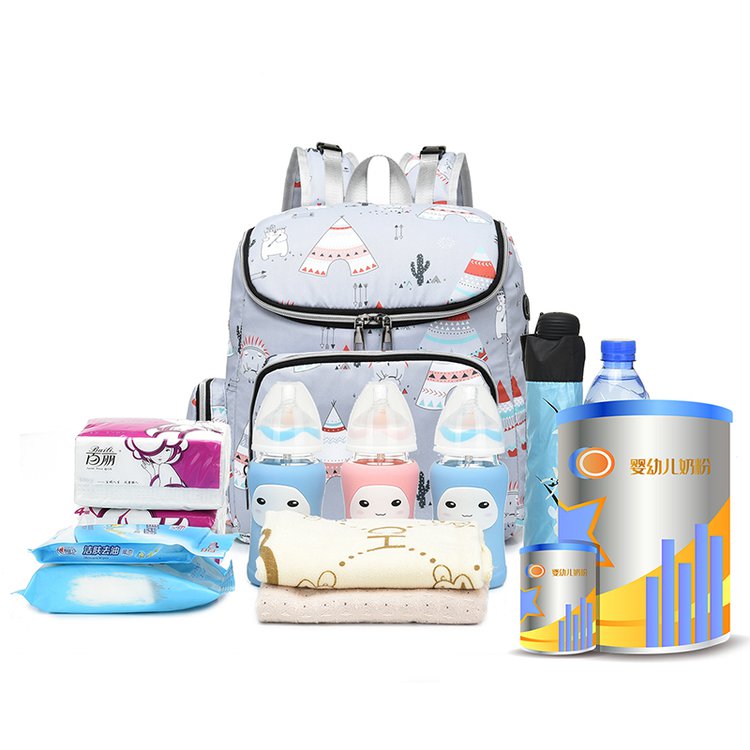 Mother bag Mother and child go out backpacking walk two-shoulder baby diaper bag