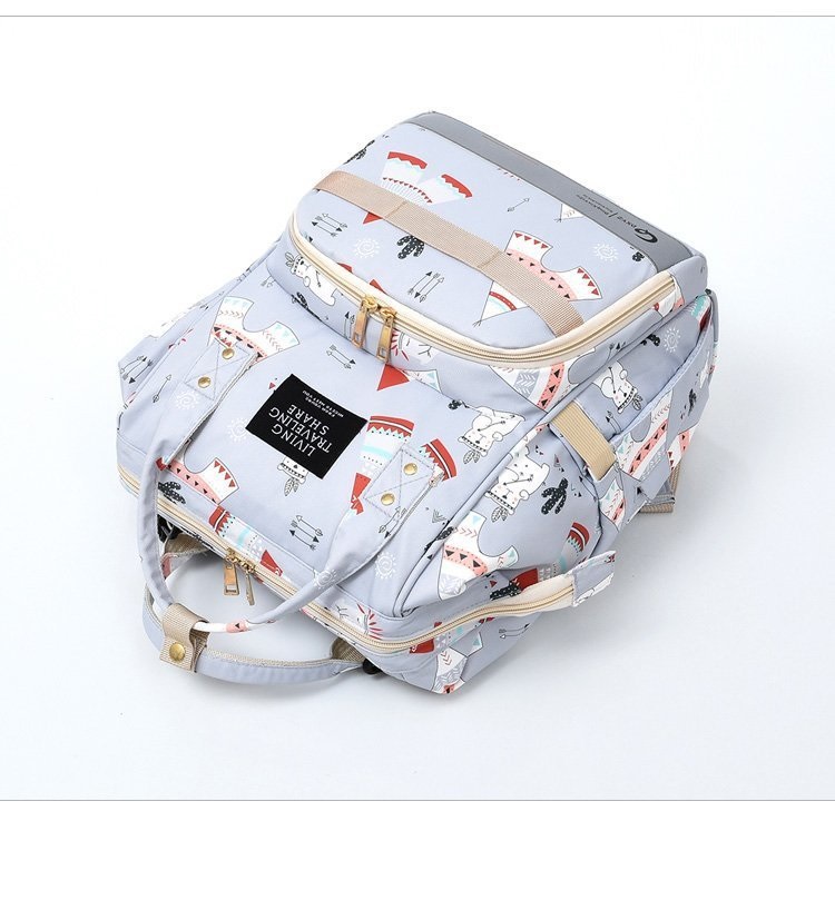 New portable Multifunctional Mother mummy maternity backpack baby travel diaper bag changing bed