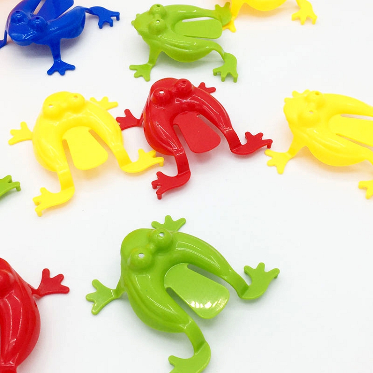 Plastic jumping frog for kids high elasticity wholesale promotion toy hot saling