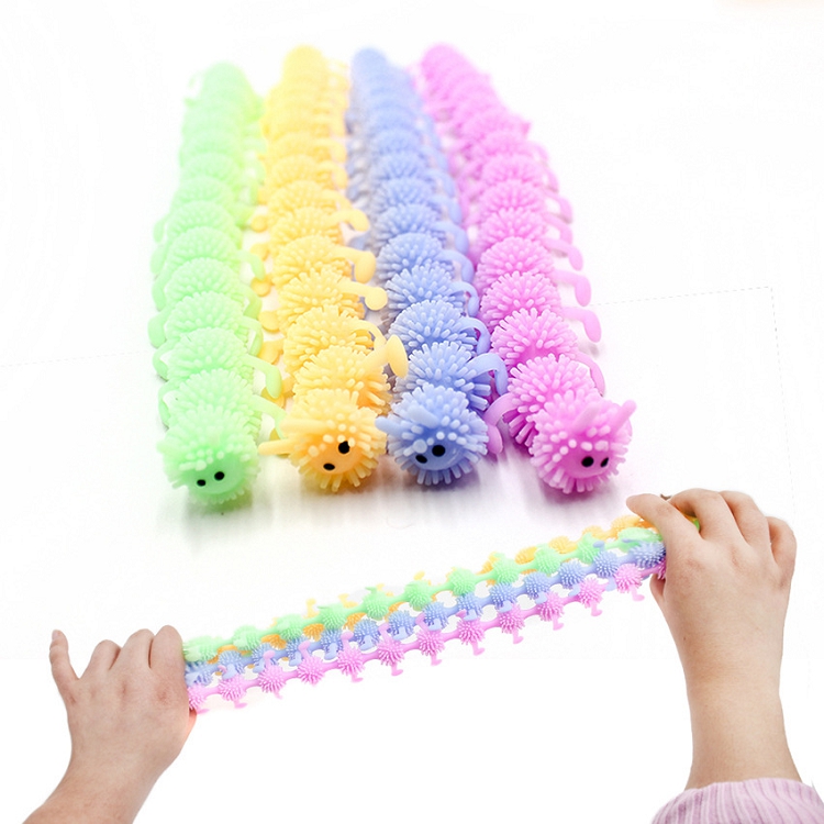 TPR soft animal stretchy worm toy funny worm stretchy toy for capsules