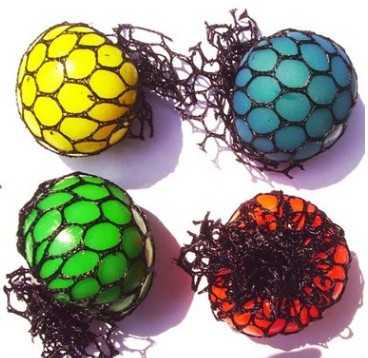 TPR stress squeezable jelly ball with colorful design