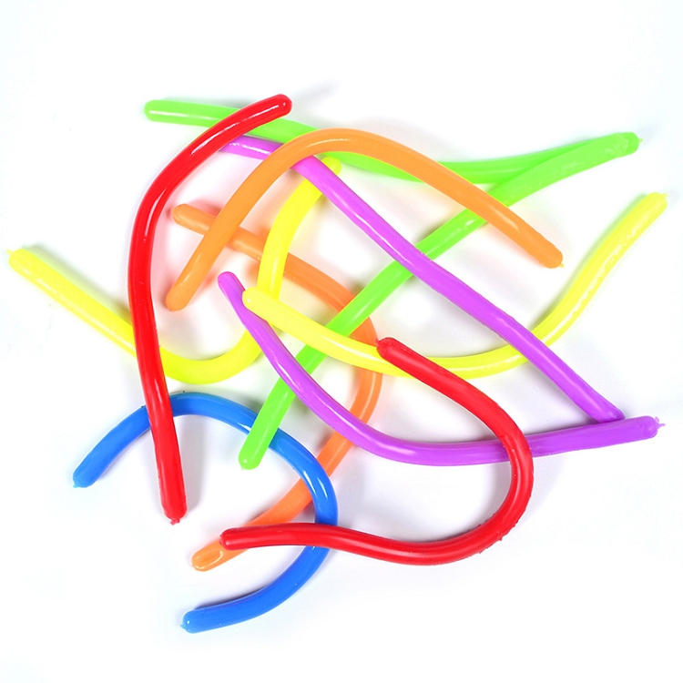 New 5Pcs TPR Elastic Noodles Stress Reliever Toy Vent Noodles Antistress Hand Adult Toys Children Squeeze Sensory Toys Gift