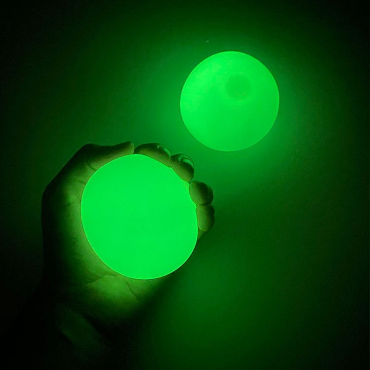 Adult Decompression Toys Sticky Wall Ball Ceiling Tossing Ball Sticky Target fluorescent sticky wall Ball Stress Relief Toy