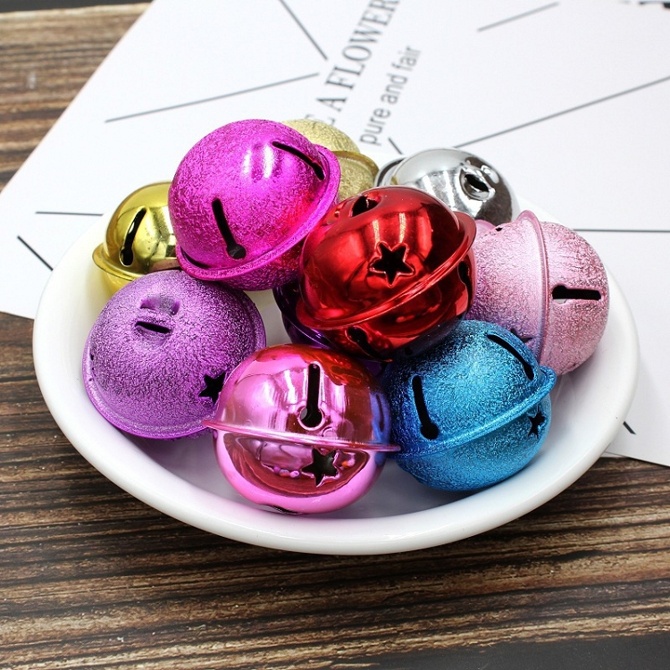 Christmas bell handmade DIY accessories 4CM double color bell baking paint matching color big bell hanging bag accessories