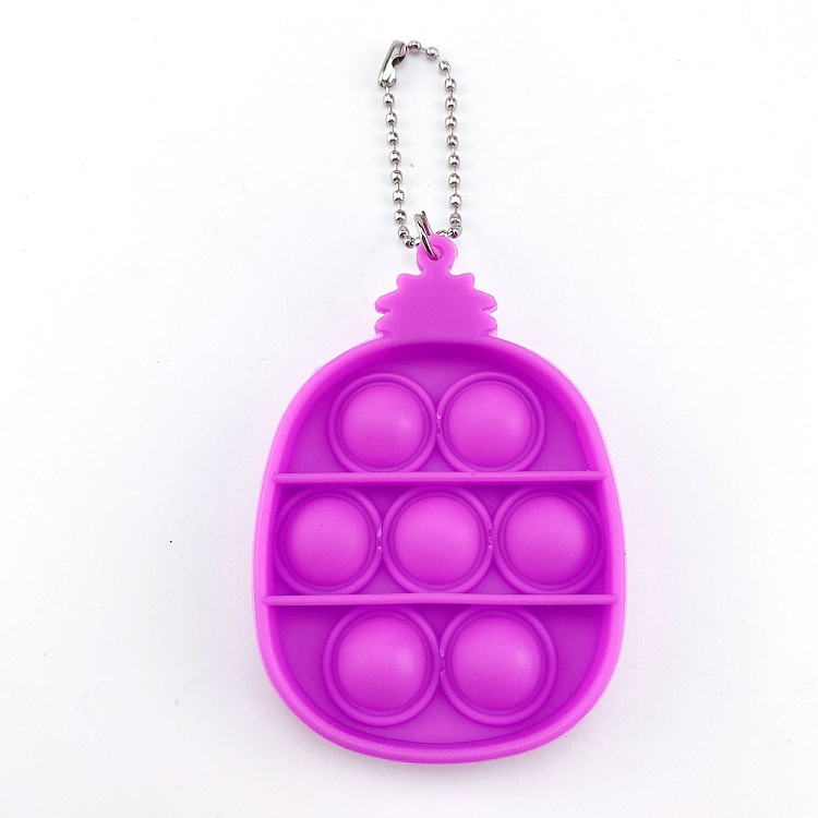 Gradient color mask color luminous Bubble music key chain Rat killer pendant Amazon silicone finger toy