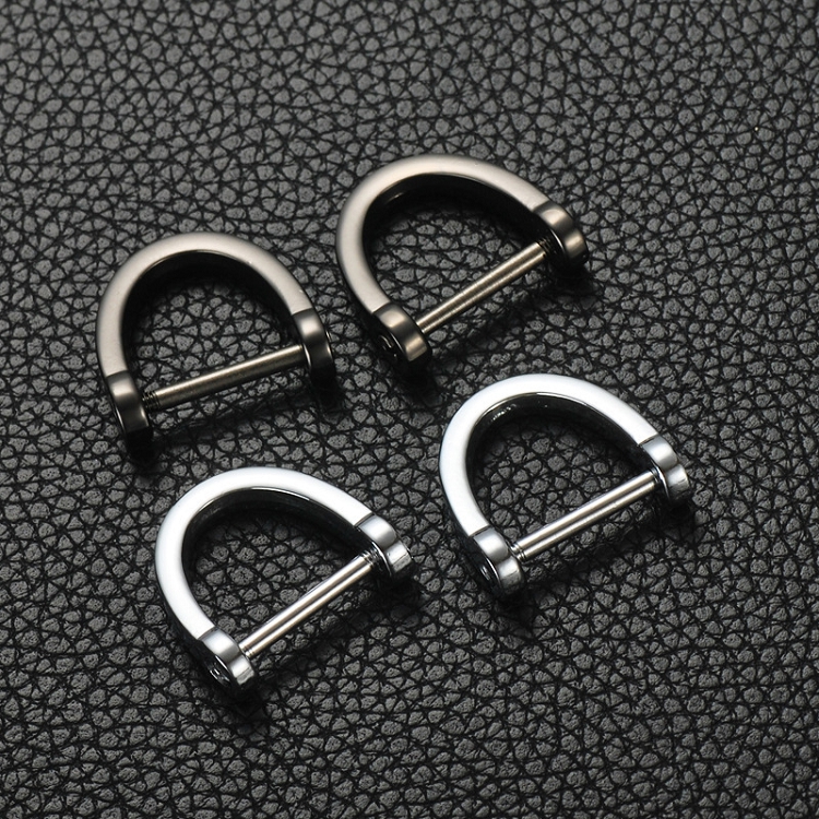 Horse shoe buckle Mercedes Benz BMW Audi anti lose key ring zinc alloy car key ring metal D ring can be customized