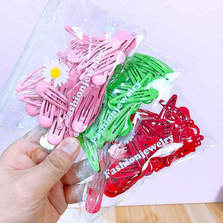Instagram Red hair clip Bangs clip Girls color BB clip candy color baby hair clip children's headdress