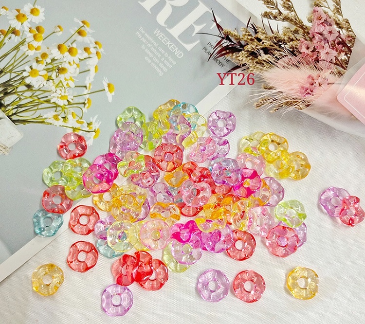 Amazon new transparent acrylic beads butterfly letter hanging DIY beaded accessories spot wholesale