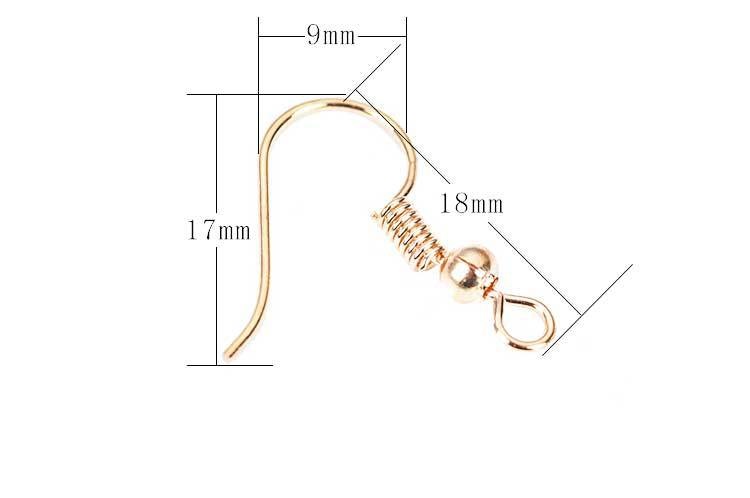 Cross border set custom diy earring accessories pure copper anti-slip drop earring pendant material earhook