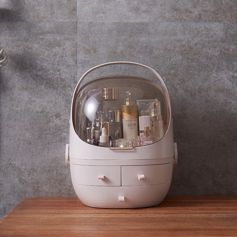 New Design Egg-shaped Cosmetic Storage Box Makeup Vanity Mirror for Storing Cosmetics