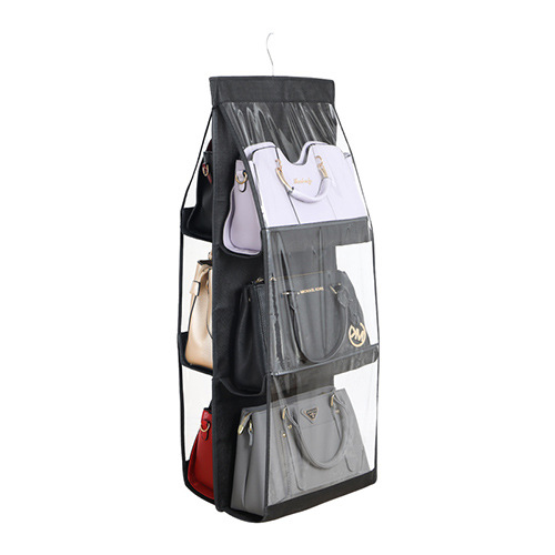 Bag storage hanging bag hanging household dust-proof double layer hanging bag wall hanging bag storage shelf