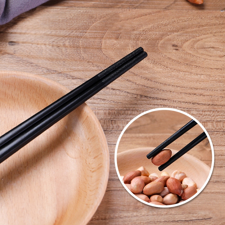 10 pairs of alloy chopsticks family long anti skid Japanese heat resistant family set tableware not mouldy hotel chopsticks